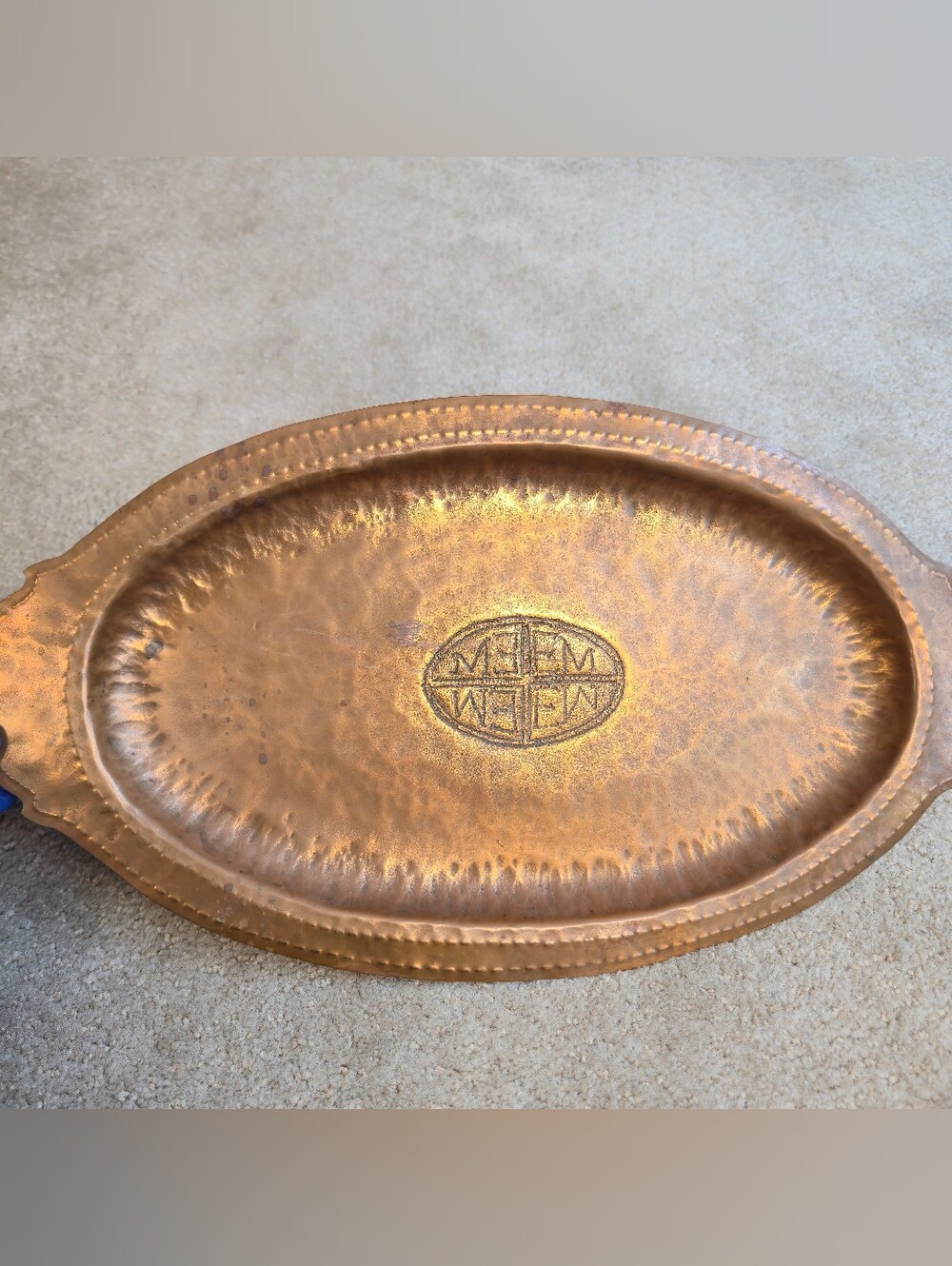 Vintage Hand-Hammered Copper Charger (serving) Plate